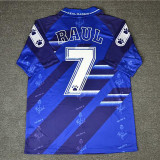 1994-1996 RMA Away Purple Blue Retro Soccer Jersey