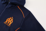 24-25 Marseille Royal blue Hoodie Jacket Tracksuit #01