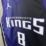 23-24 Kings LAVINE #8 Purple Top Quality Hot Pressing NBA Jersey (Trapeze Edition)飞人版