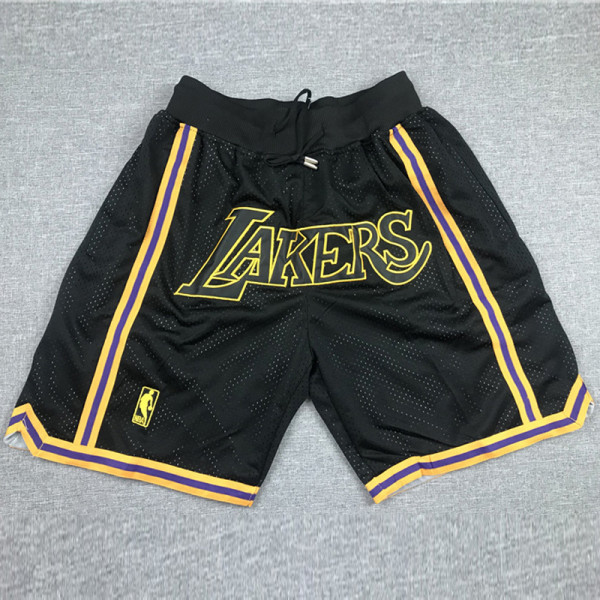Lakers Black City Edition Top Quality NBA Pocket Pants *湖人队