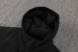 24-25 Marseille Black Hooded Windbreaker Fabric Cotton Coat #G248(橙标)