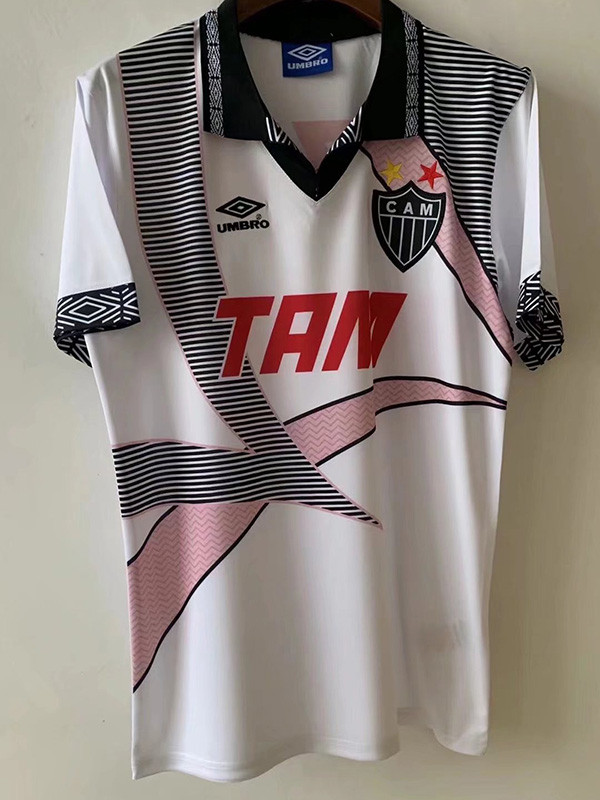 1996 Atletico Mineiro Away White Retro Soccer Jersey
