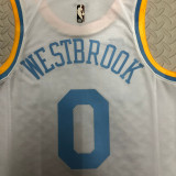 22-23 LAKERS WESTBROOK #0 White Top Quality Hot Pressing NBA Jersey (Retro Logo)