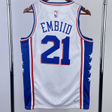 22-23 76ERS EMBIID #21 White Top Quality Hot Pressing NBA Jersey