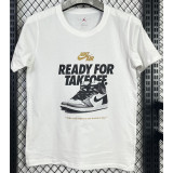 T129 Jordan White High Quality Casual T-Shirt
