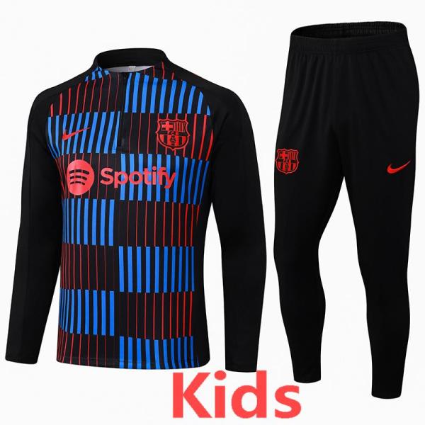 24-25 BAR Red blue Kids Half Pull Tracksuit (童装)(半拉链)