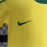 1998 Brazil Home Kids Retro Soccer Jersey
