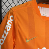 2010 Corinthians Orange Retro Soccer Jersey