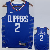 22-23 Clippers LEONARD #2 Blue Top Quality Hot Pressing NBA Jersey