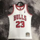 1998 BULLS JORDAN #23 White Retro Top Quality Hot Pressing NBA Jersey