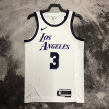 22-23 LAKERS DAVIS #3 White City Edition Top Quality Hot Pressing NBA Jersey