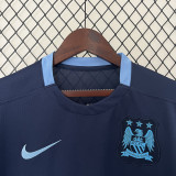 2015-2016 Man City Away Royal Blue Retro Soccer Jersey