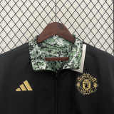 2024 Man Utd Black & Green Double Sided Windbreaker (双面风衣)