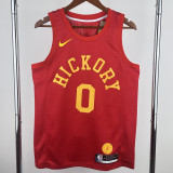2018-19 Indiana Pacers HALIBURTON #0 Red Retro Top Quality Hot Pressing NBA Jersey