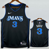 23-24 Dallas Mavericks DAVIS #3 Black City Edition Top Quality Hot Pressing NBA Jersey(V领)