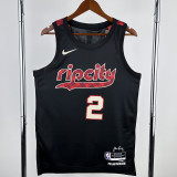 23-24 Trail Blazers AYTON #2 Black City Edition Top Quality Hot Pressing NBA Jersey