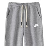 2025 NK Grey Pure Cotton Fabric Casual Short Pants