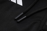 24-25 Germany Black Hoodie Half Pull Tracksuit #F595半拉连帽