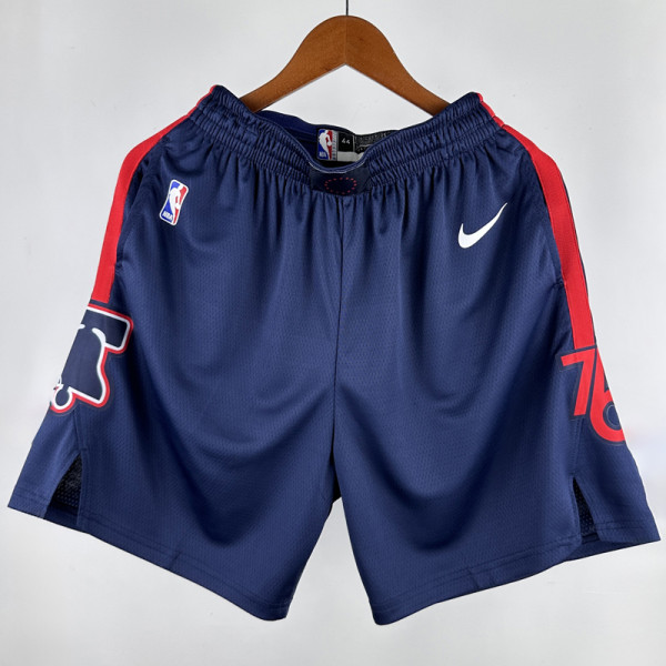 23-24 76ERS Royal Blue City Edition Top Quality NBA Pants