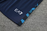24-25 Napoli Black Blue Training Short Suit