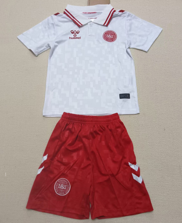24-25 Denmark Away Kids Soccer Jersey