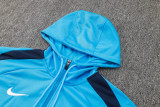 24-25 CHE Lake blue Hoodie Half Pull Tracksuit #F606半拉连帽