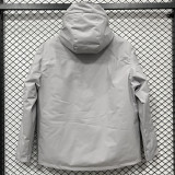 24-25 PSG Jordan Cotton Thickened warm Grey Outdoor Jackets #A805加棉冲锋衣