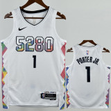24-25 Nuggets PORTERJR. #1 White City Edition Top Quality Hot Pressing NBA Jersey