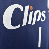 23-24 CLIPPERS HARDEN #1 Dark blue City Edition Top Quality Hot Pressing NBA Jersey
