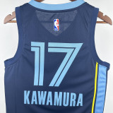 22-23 Grizzlies KAWAMURA #17 Royal blue Top Quality Hot Pressing NBA Jersey