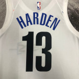 22-23 NETS HARDEN #13 White City Edition Top Quality Hot Pressing NBA Jersey