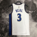 22-23 Wizards BEAL #3 White Top Quality Hot Pressing NBA Jersey (Retro Logo)