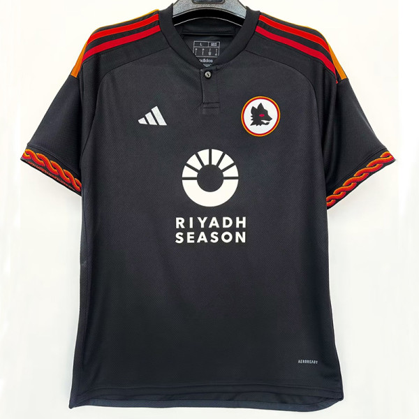 23-24 Roma Third Fans Soccer Jersey (Print RI..SE. )(圆圈广告)