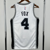 22-23 SA Spurs FOX #4 White Top Quality Hot Pressing NBA Jersey