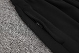 24-25 France Black Half Pull Tracksuit (半拉链)