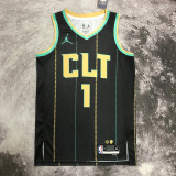 22-23 HORNETS BALL #1 Black City Edition Top Quality Hot Pressing NBA Jersey