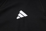 24-25 AD Black Half Pull Tracksuit #06 (半拉链)