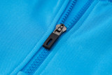 24-25 Brazil Lake blue Hoodie Half Pull Tracksuit #F567半拉连帽