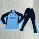 24-25 Rangers Blue Half Pull Tracksuit (Pants Have Pocket)(半拉链)