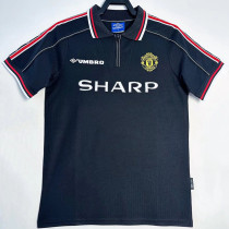 1998-1999 Man Utd Black Retro Retro Soccer Jersey
