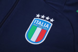 24-25 Italy Royal Blue Kids Half Pull Tracksuit (童装)(半拉链)