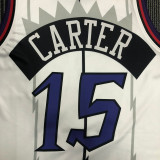 Raptors CARTER #15 White Retro Top Quality Hot Pressing NBA Jersey