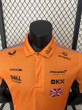2024 McLaren #4 Polo Yellow Black Racing Suit (有领)