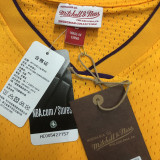 2009 LAKERS BRYANT #24 Yellow Retro Top Quality Hot Pressing NBA Jersey