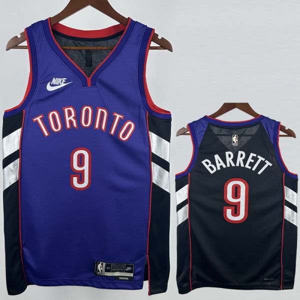 24-25 Raptors BARRETT #9 Purple Retro Top Quality Hot Pressing NBA Jersey