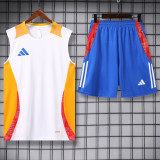 2024 AD White Tank top and shorts suit