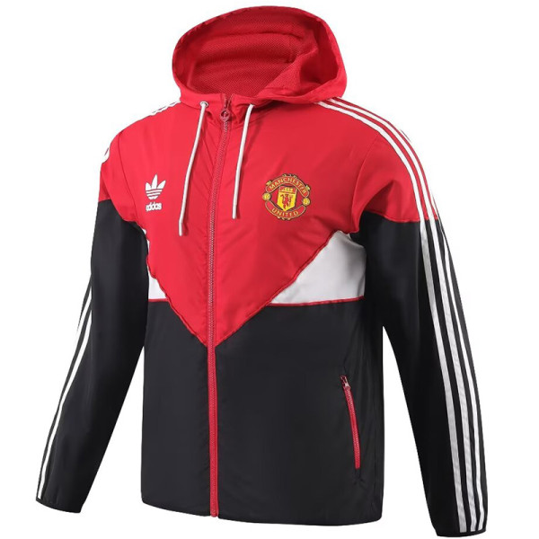 24-25 Man Utd Red Black Windbreaker (High Quality)球员