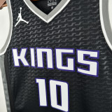 23-24 Kings DEROZAN #10 Black Top Quality Hot Pressing NBA Jersey