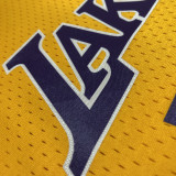 2000 LAKERS O‘NEAL #34 Yellow Retro Top Quality Hot Pressing NBA Jersey(V领)