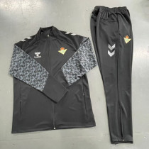 24-25 Real Betis Black Jacket Tracksuit (Pants Have Pocket)